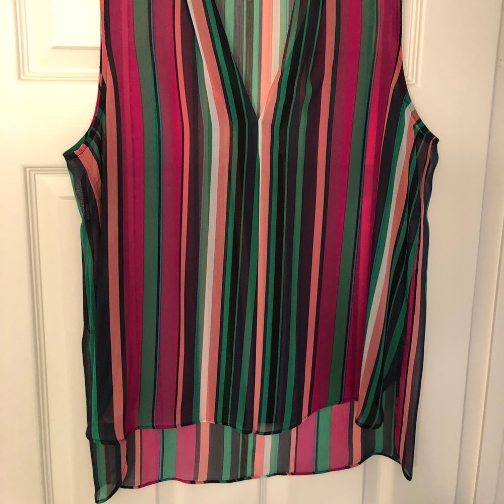 Anne Klein sheer tank top (polyester)